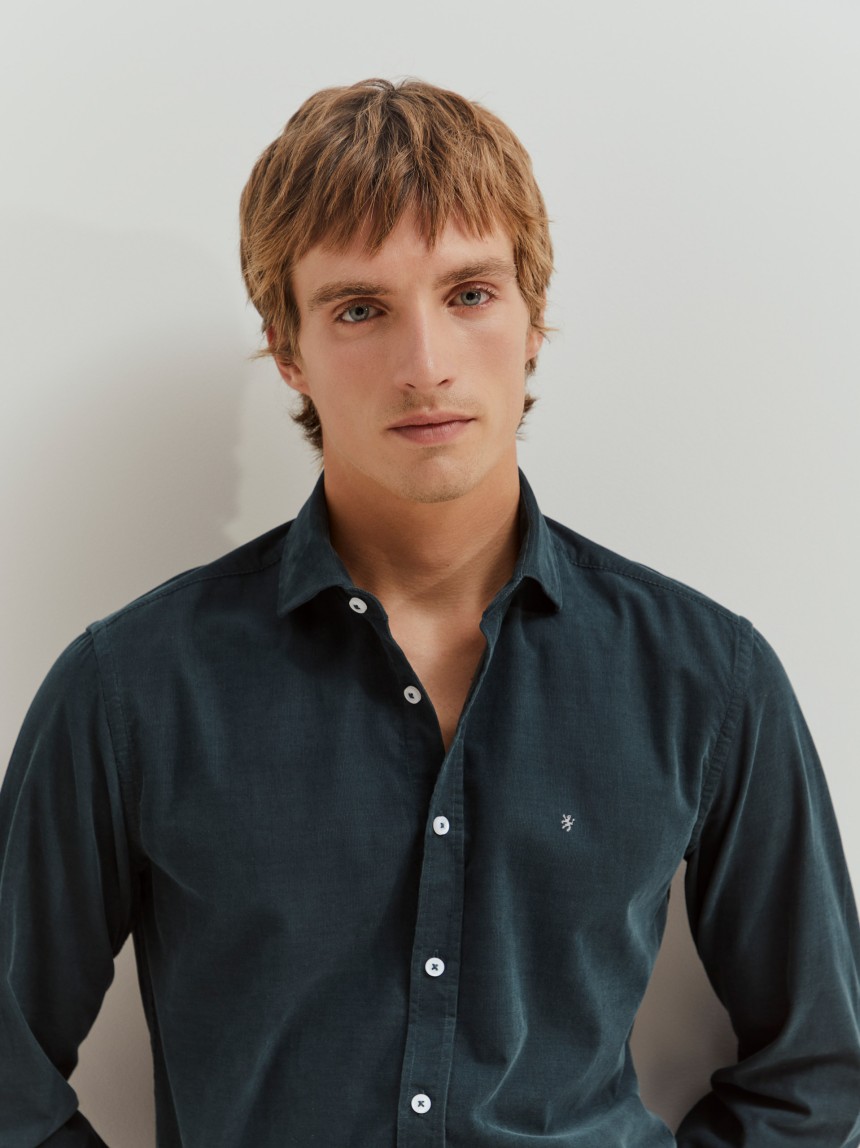 Camisa de bombazine slim fit