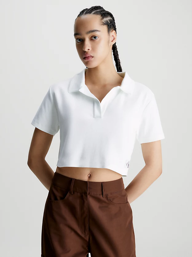 Camisa polo canelada de corte relaxado