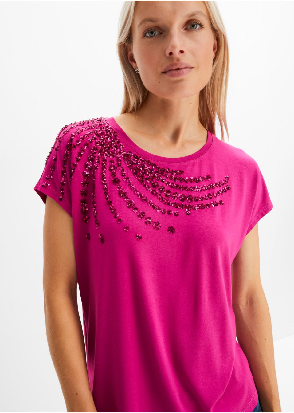 T-shirt avec application de sequins