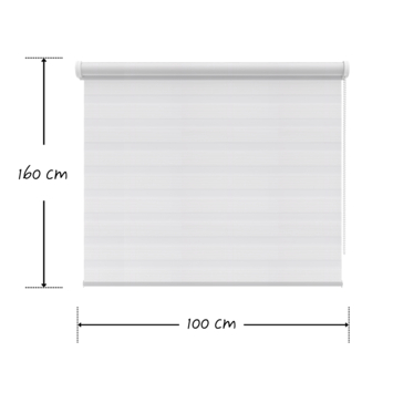 KARWEI duo rolgordijn lichtdoorlatend wit (kleurnr. 4500) 100x160 cm (bxh)