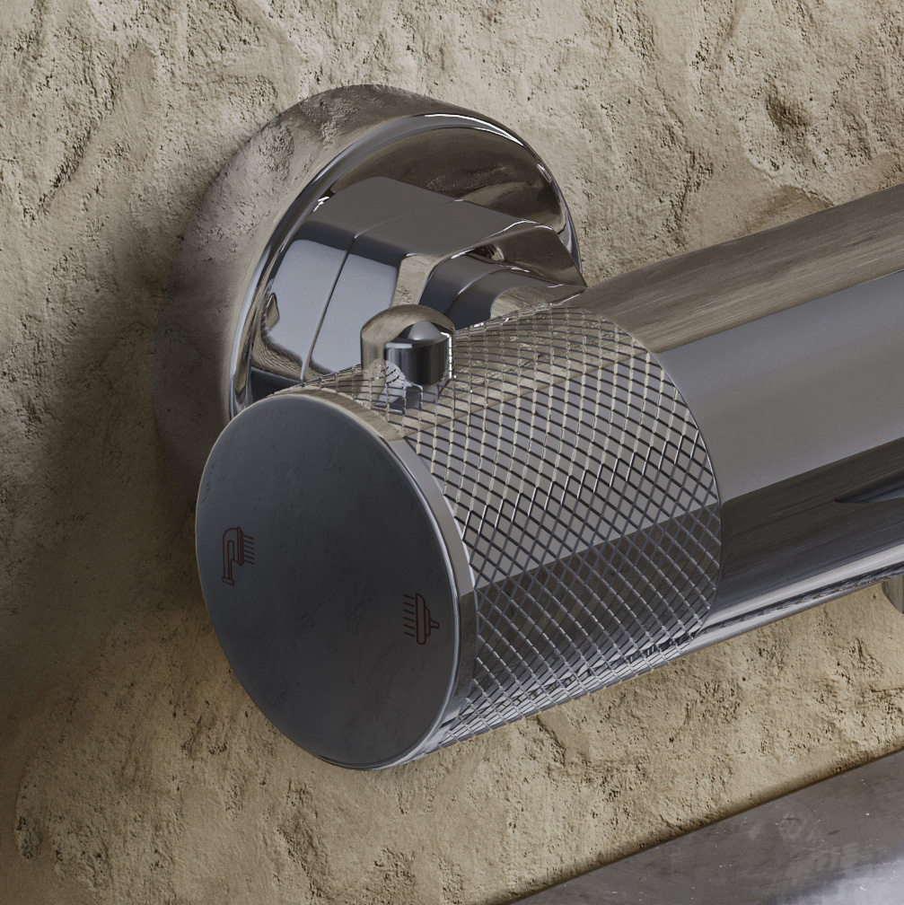 Saniclear Talpa Curved thermostatische opbouw badkraan chroom