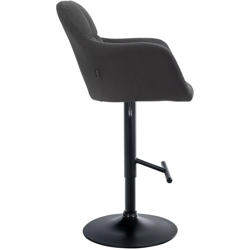CLP Barkruk Natoma zwart Frame - Stof - zwart