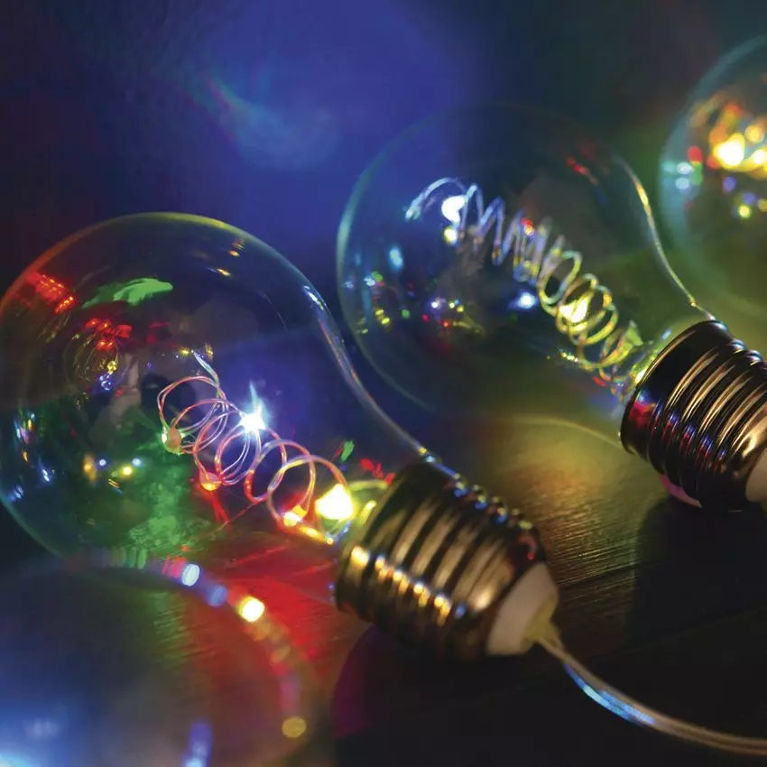 Guirlande lumineuse ampoule 2,70 m 10 LED Guinguette Multicolore