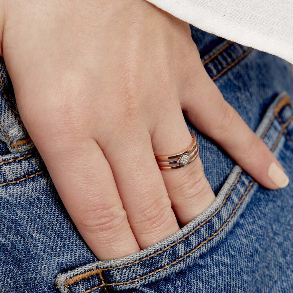 Bague Elsa Or Bicolore Diamant