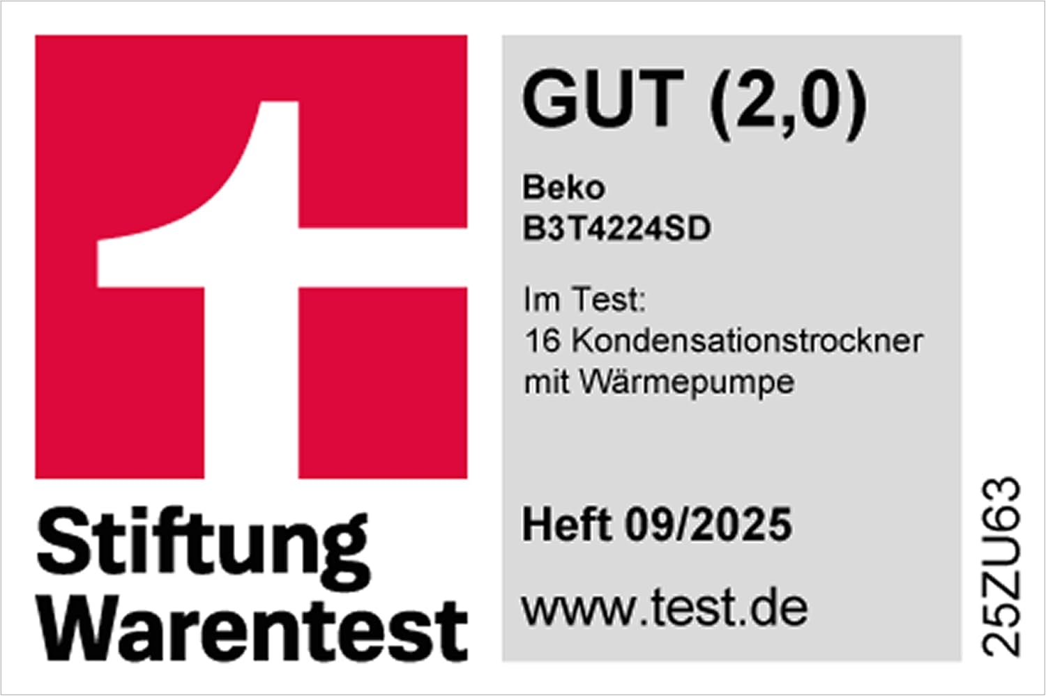 Beko B3T4224SD Wärmepumpentrockner, Wäschetrockner, 8 kg, allergikergeeignet, Hygiene Trocknen & Hygiene Auffrischen, SteamCure Dampffunktion, 15 Programme, Express, Weiß