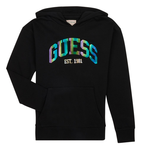 Guess - LS HOODED ACTIVE TOP - Noir