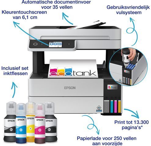 Epson - EcoTank ET-5150 - All-In-One Printer - Wit - Inclusief inkt