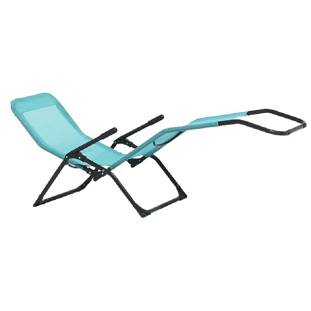 Bain de soleil transat Playa pliant 2 positions bleu 148x60xH87cm