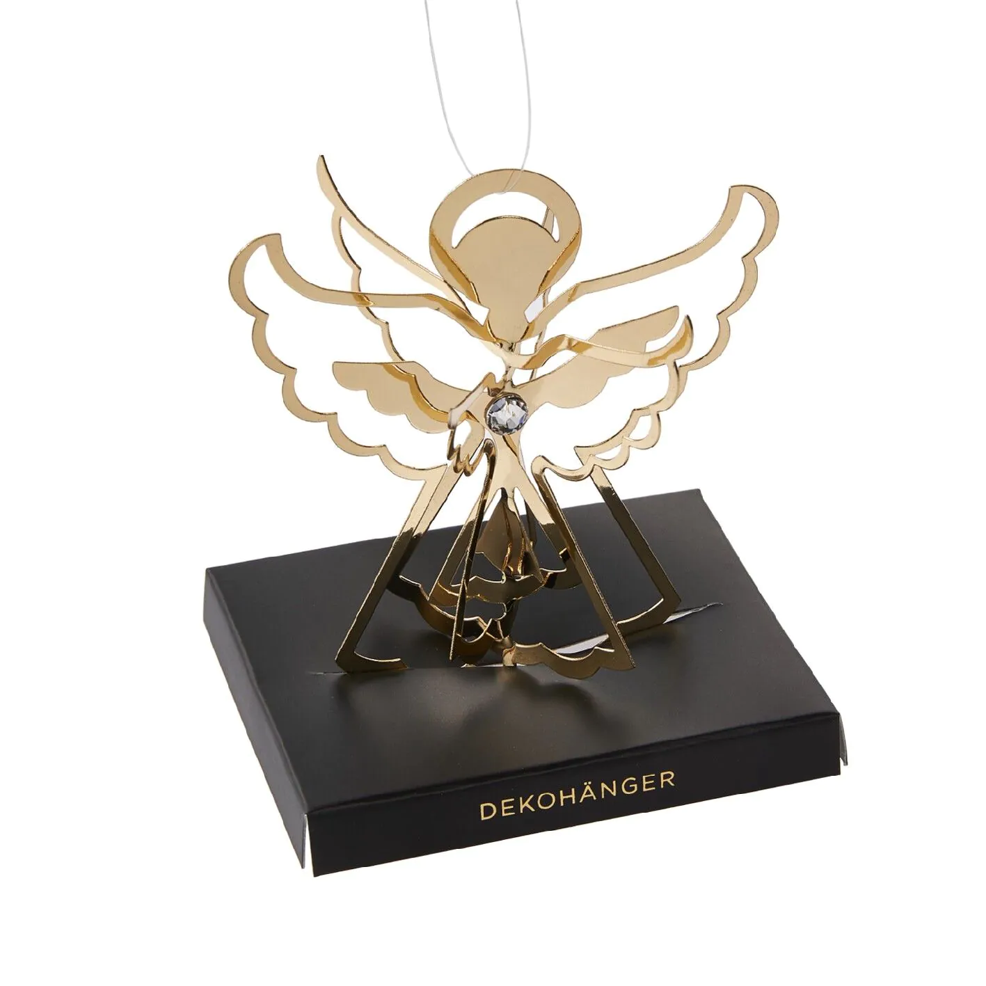 Anhänger Engel 3D, gold, 8 cm