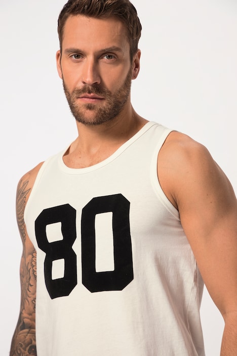 JP1880 Tanktop, 80 Flock-Print, Rundhals, bis 8 XL