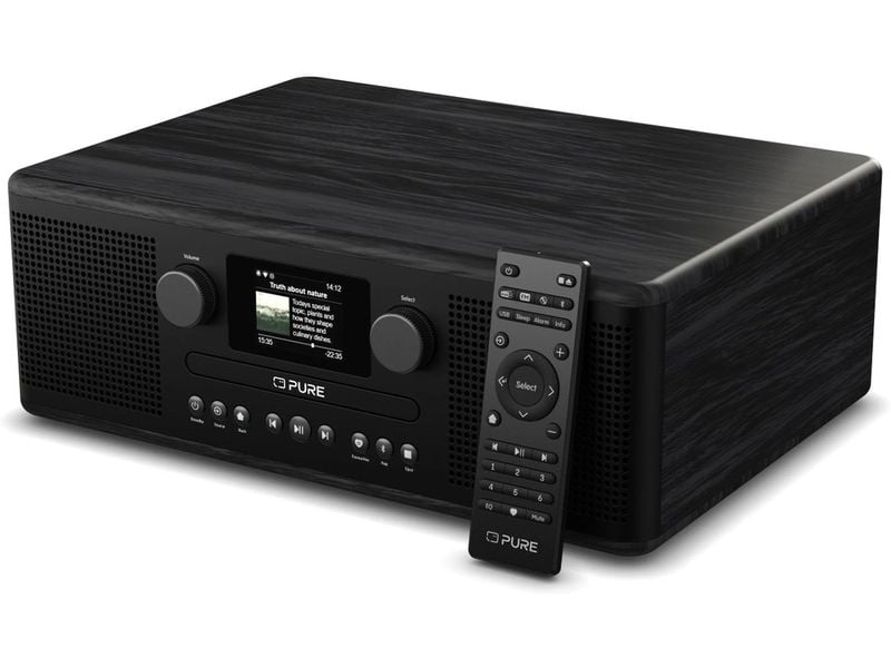 Pure DAB  Radio Classic C-D6i Schwarz/Esche Das charmante All-in-One-Internetradio