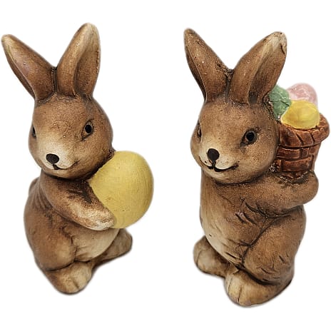 Kanin m. æg figur 7,6 cm - flere varianter - assorteret