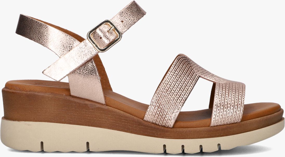 roségouden stefano lauran sandalen met hak met koord sandaal