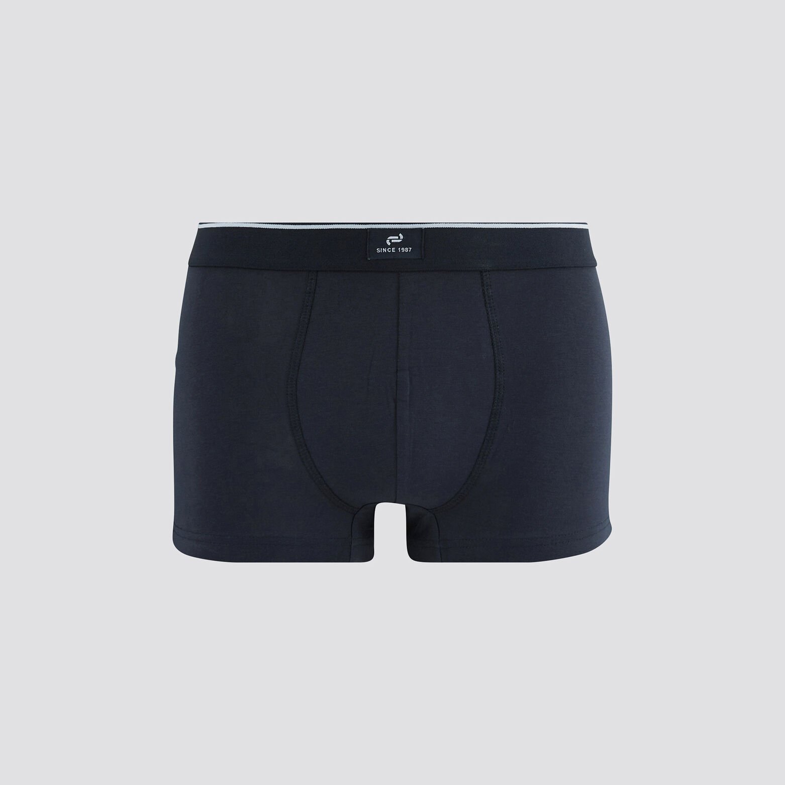 Lot de 3 boxers fantaisie coton issu de l'agri. bi Bleu foncé