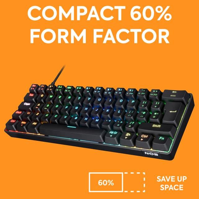 NOS C-450 Mini PRO RGB gaming-tastatur (sort)