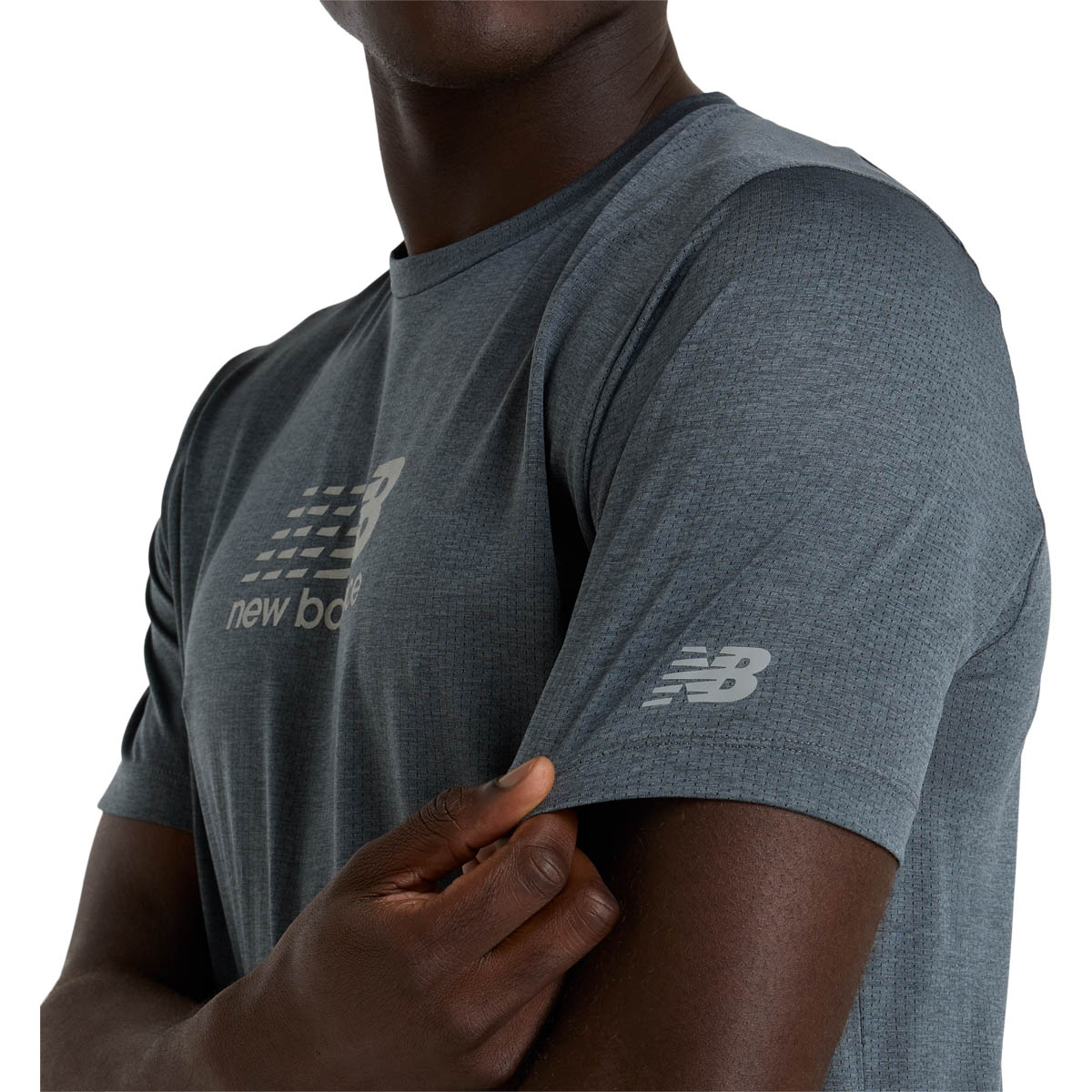 New Balance Athletics Reflective Graphic Løbe T-shirt Herre