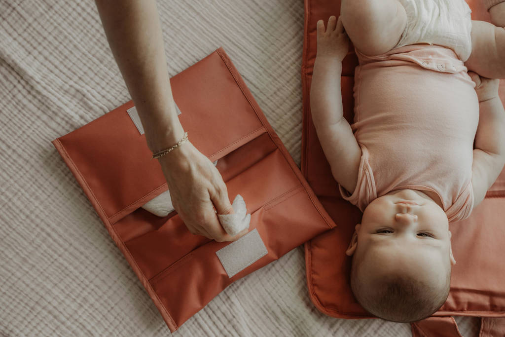 Napper luieretui koraalrood