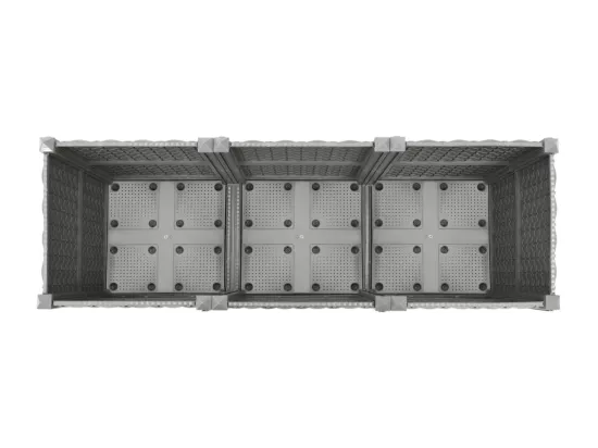 Jardinière bac lit surélevé grise 120 x 40 x 38 cm 02_0039200