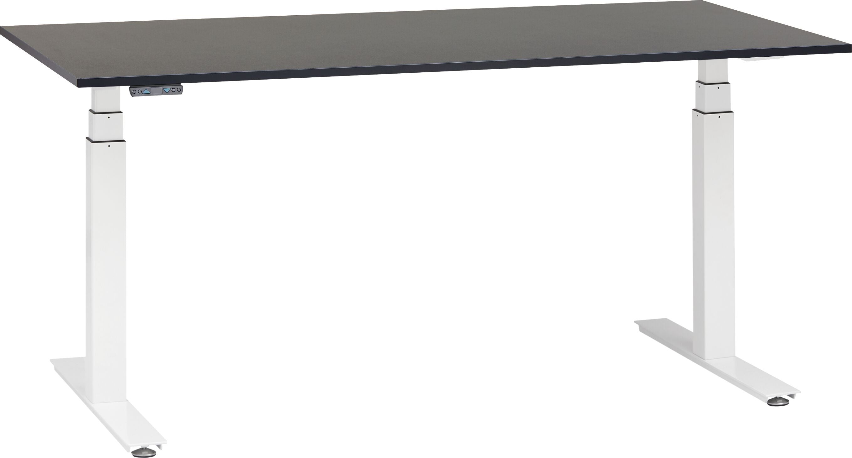 FLEXCUBE PROFI Schreibtisch höhenverstellbar - Schwarz / B: 200.0 cm x T: 80.0 cm x H: 67.0 cm