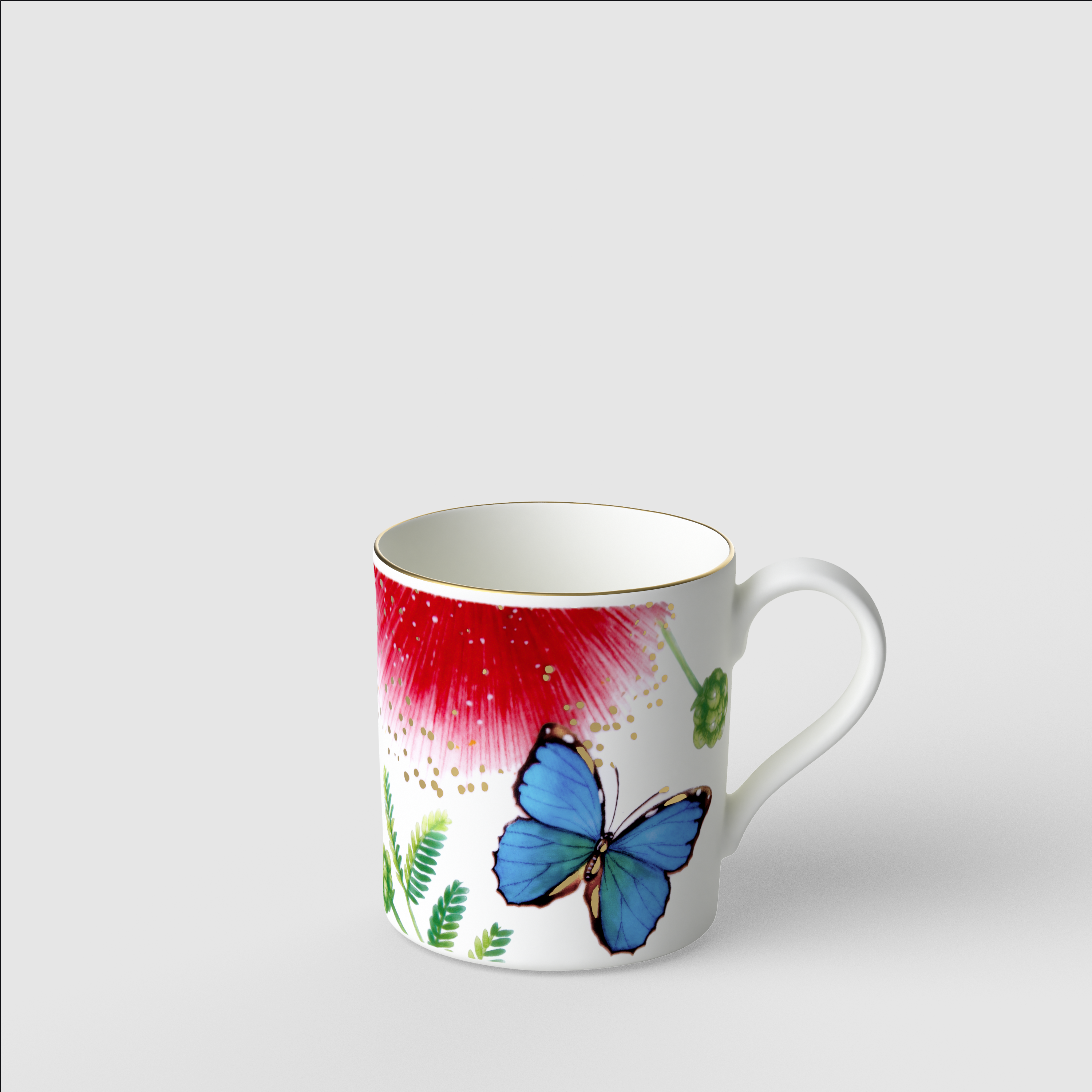 Amazonia Coffee cup Multi-colored, 5.8 oz, Premium Bone Porcelain