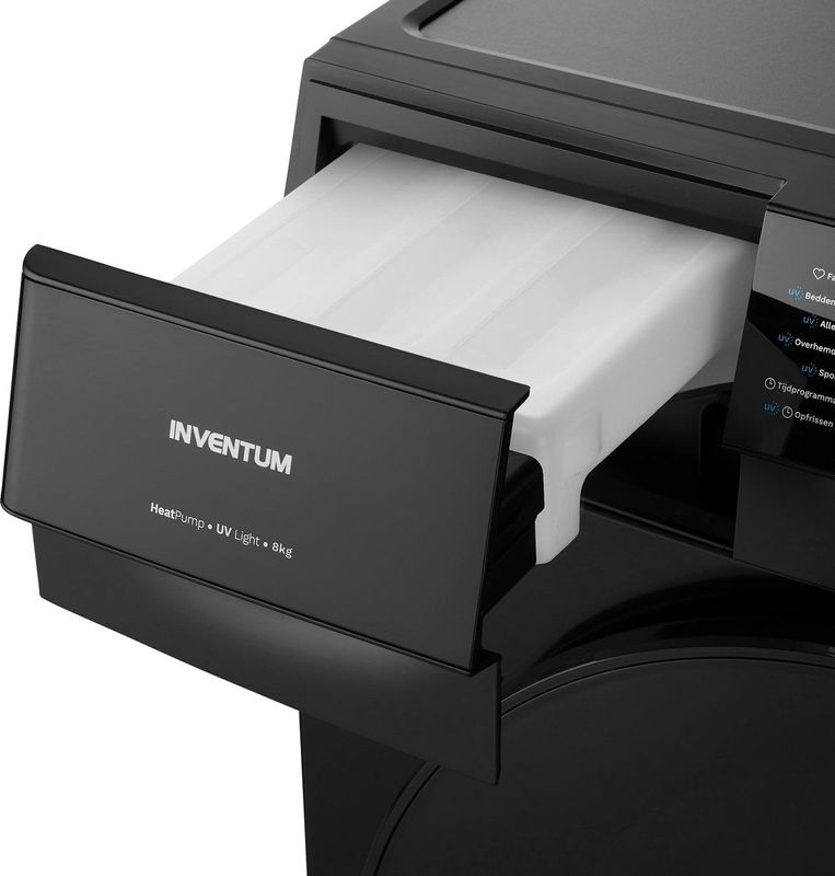 Inventum - VDW8030B - Warmtepompdroger - Zwart - 8kg - 14 Programma's