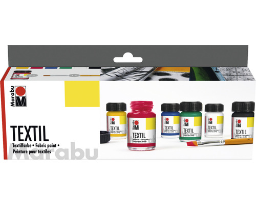 Marabu Textiel starterset 6x 15 ml