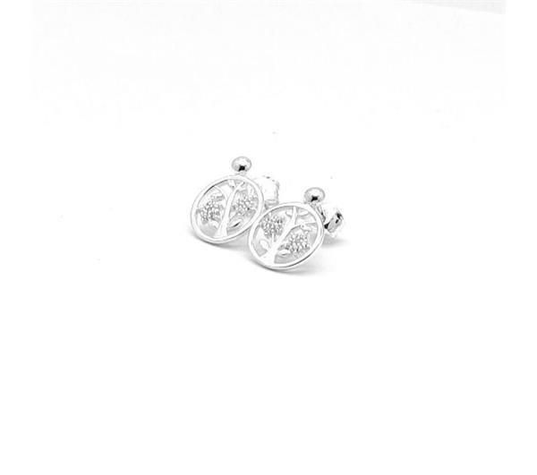 Unique And Co Sterling Silver Stud Earrings with CZ