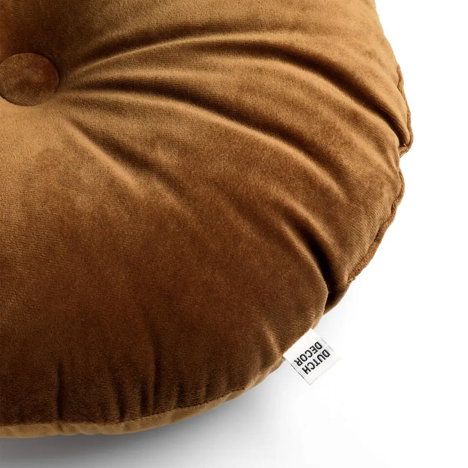Sierkussen Olly - Tobacco Brown - Ø40 cm