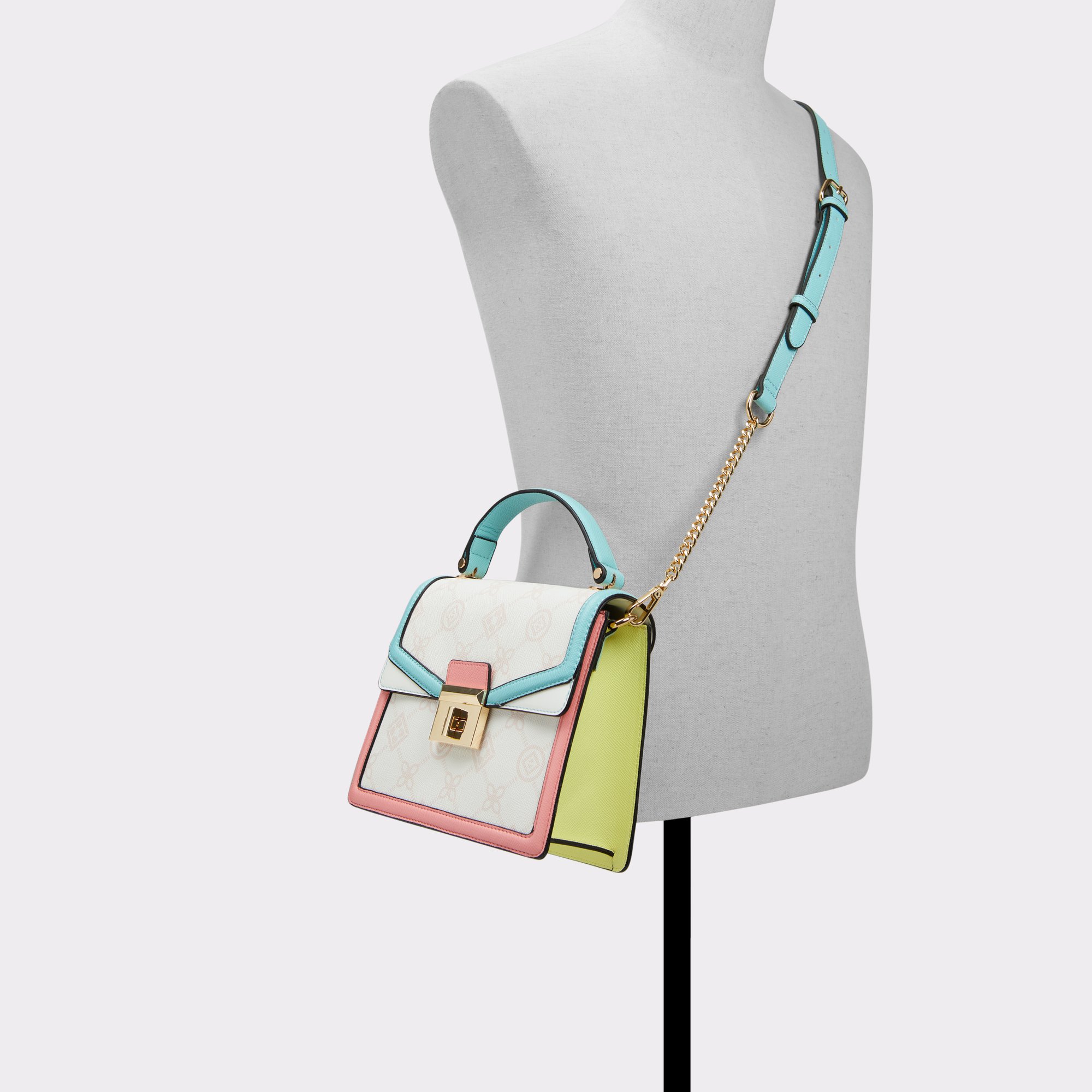 Nattheim White Multi Women Top Handle Bags