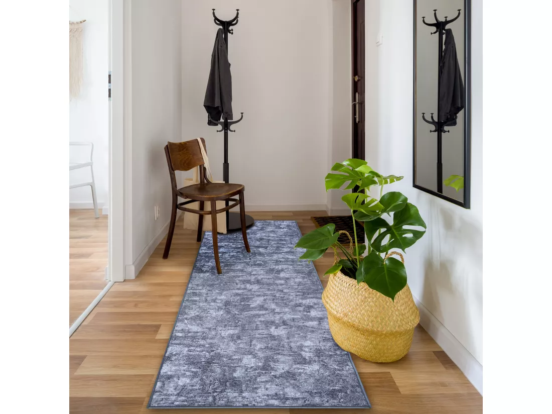 Tapis de couloir SOLID gris 90 BÉTON 150x330 cm