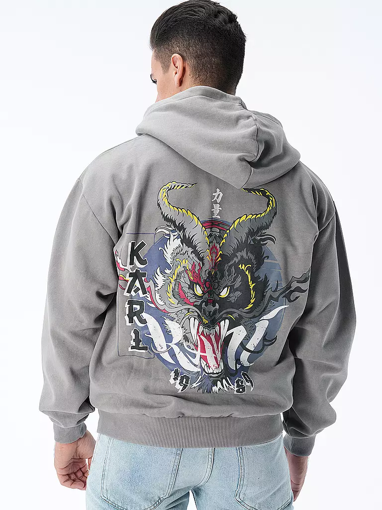 KARL KANI Sweatjacke grau