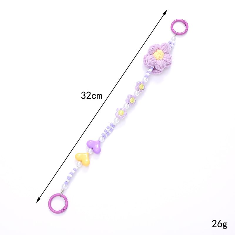 XIXI STUDIO - Telefoonband met bloemenkralen
