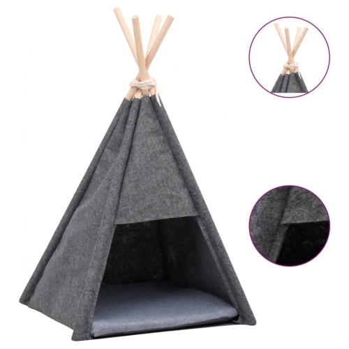 Tenda para gato cinza