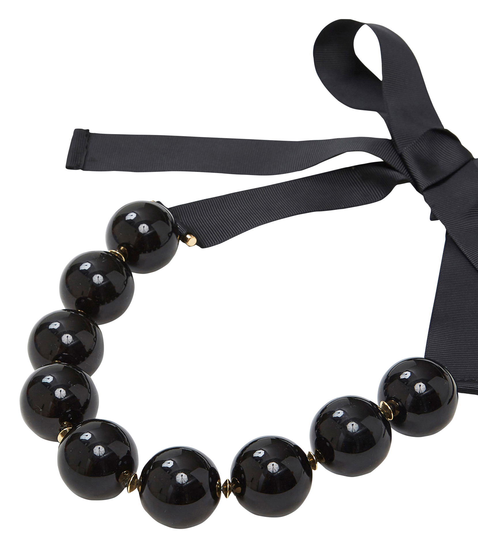BELLA - Collier à grosses perles | Noir