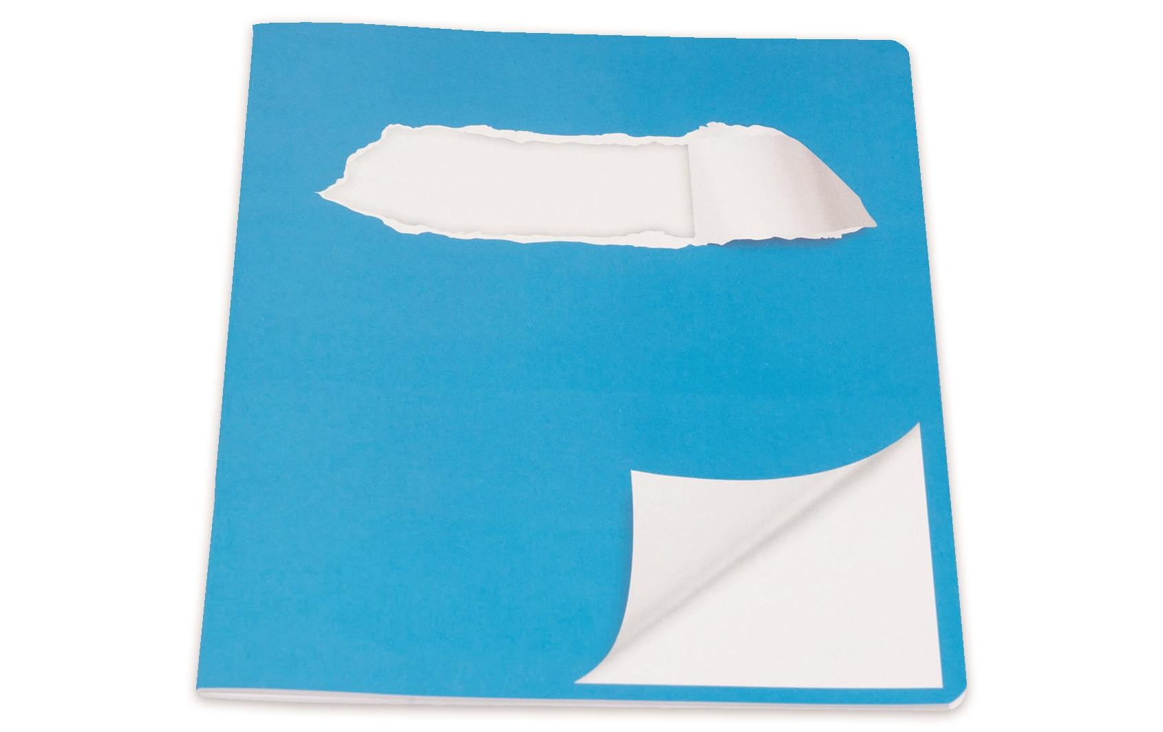 Schulheft E5, Blanko, Blau/WeissNotizheft für die Schule