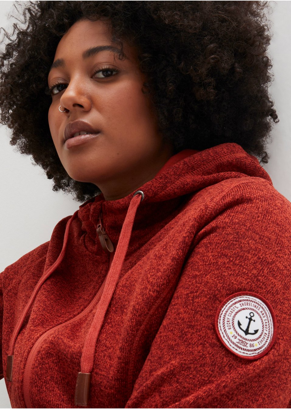 Veste en maille polaire à capuche