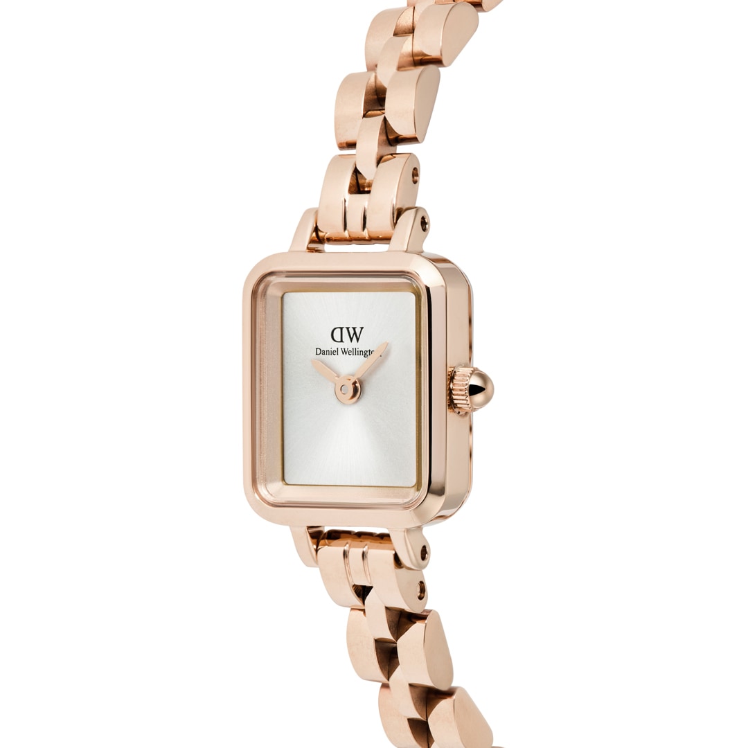 Daniel Wellington Quadro Mini Arch 3-link White Sunray Rose Gold
