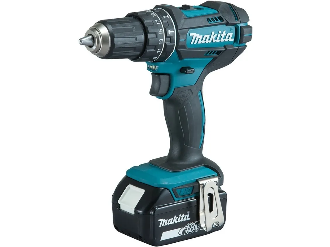 Makita DHP482RFX9 - Borehammerbor/skruemaskine - ledningfri - nøgleløs borepatron 13 mm - 62 N·m - 2 batterier, inkluderet oplader - 18 V