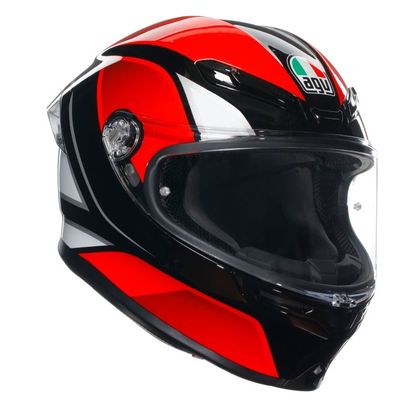 Casque AGV K-6 S - HYPHEN - Noir / Rouge