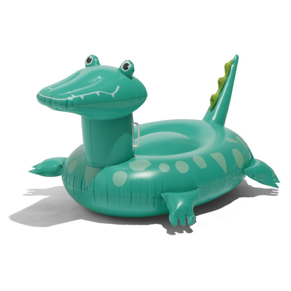 Crocodile à chevaucher gonflable Funky vert 139x66cm