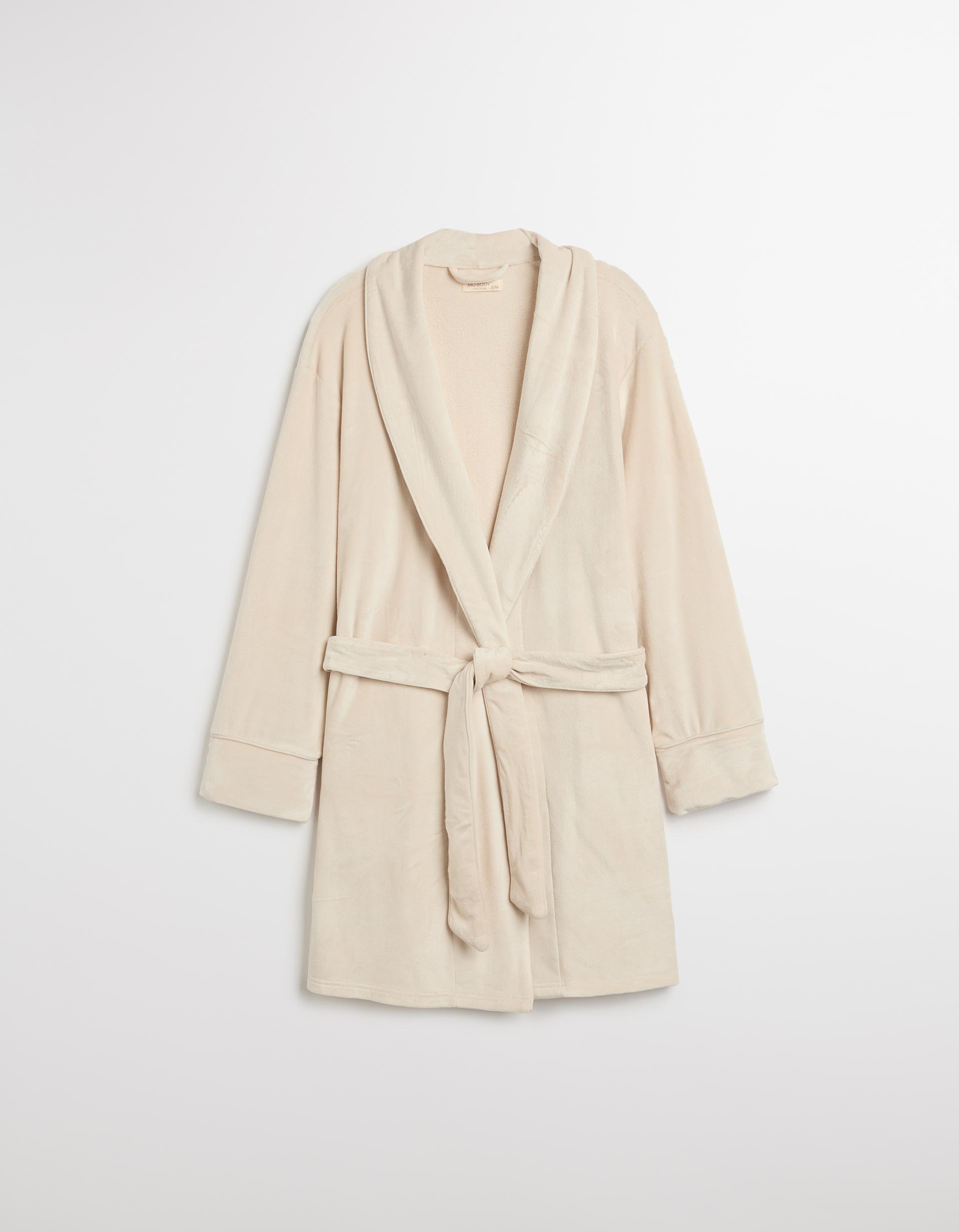 Robe em Veludo, Mulher, Bege Claro