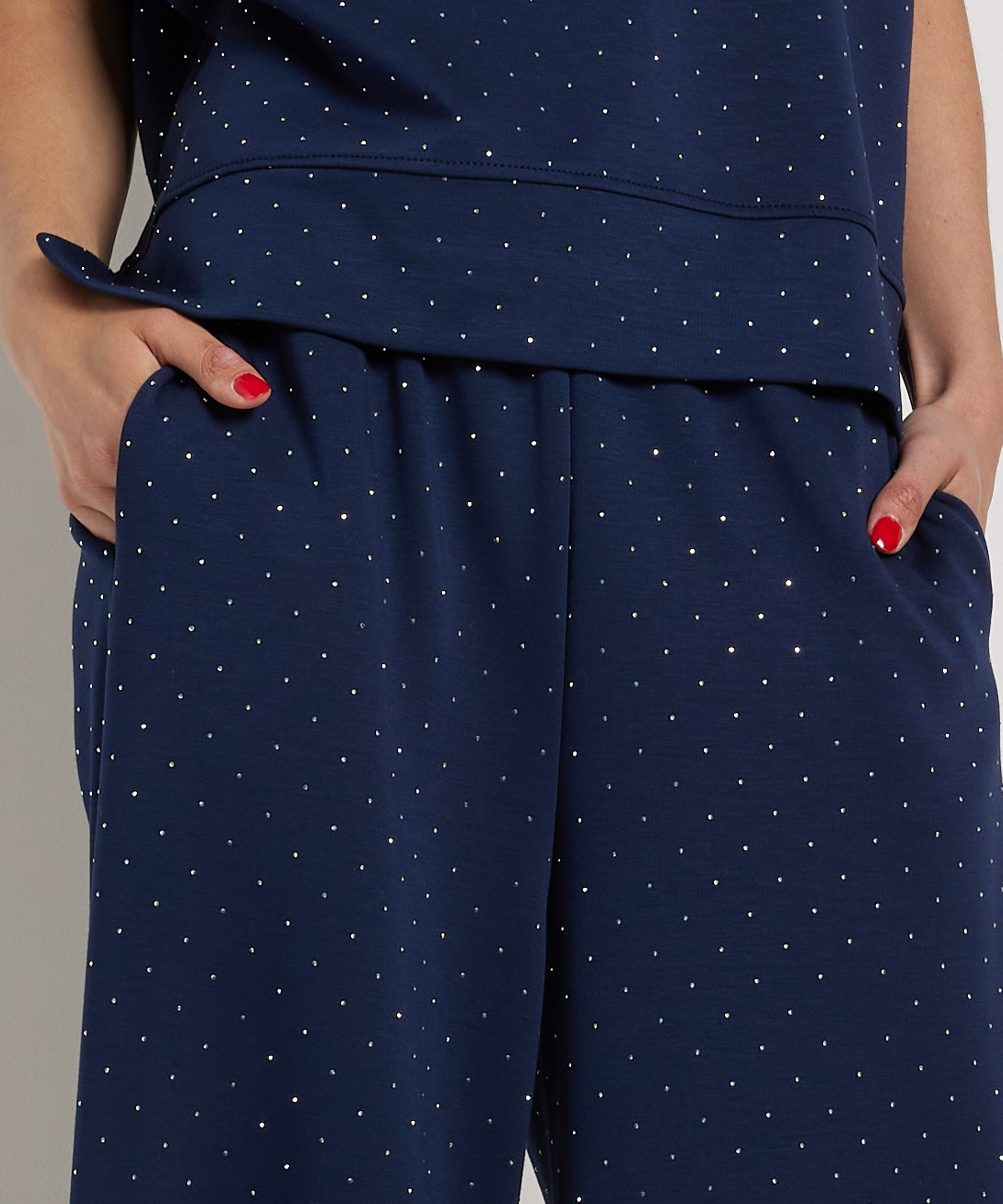 wide fit broek scuba glitters