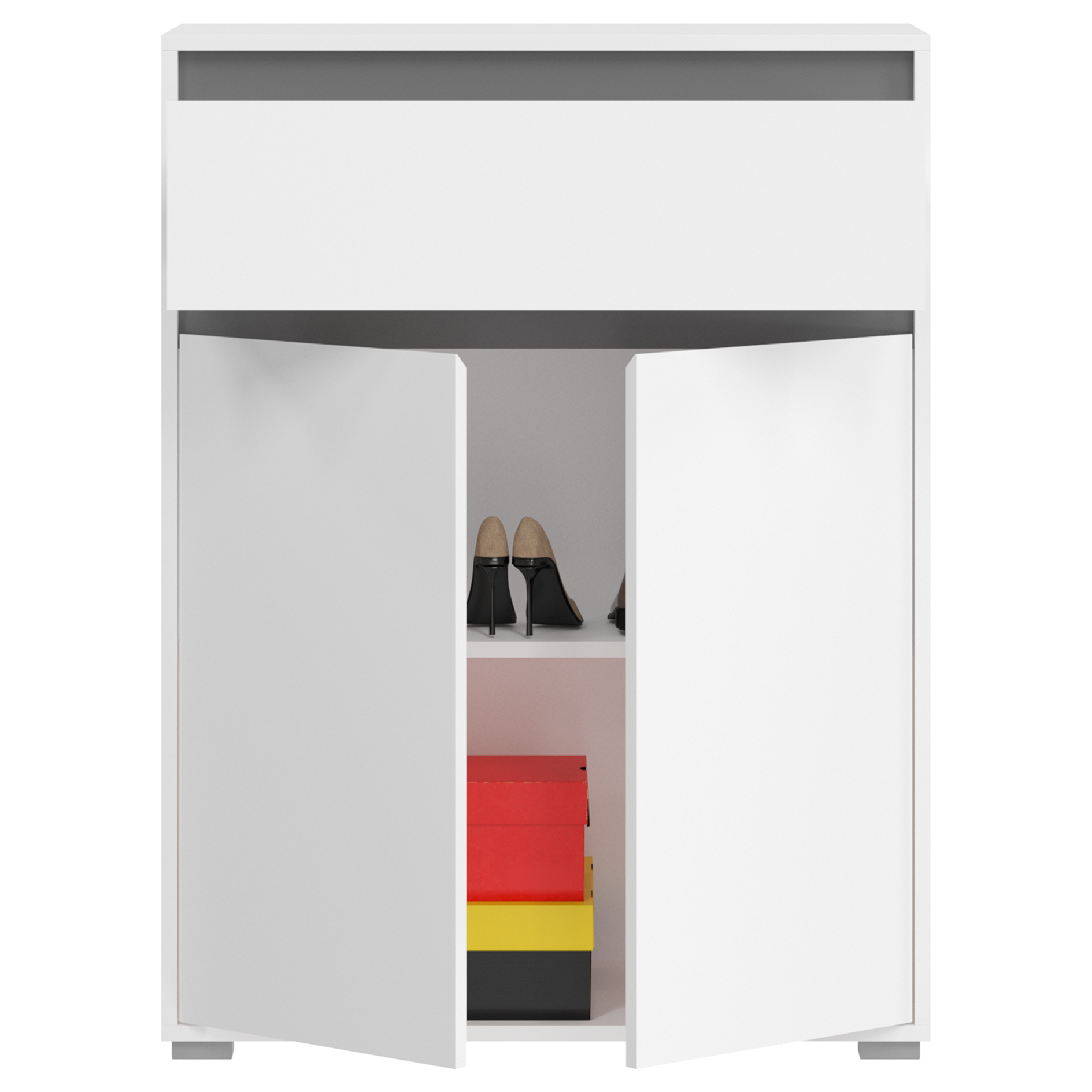 Schuhschrank TORINO - weiß - für 6 Schuhpaare