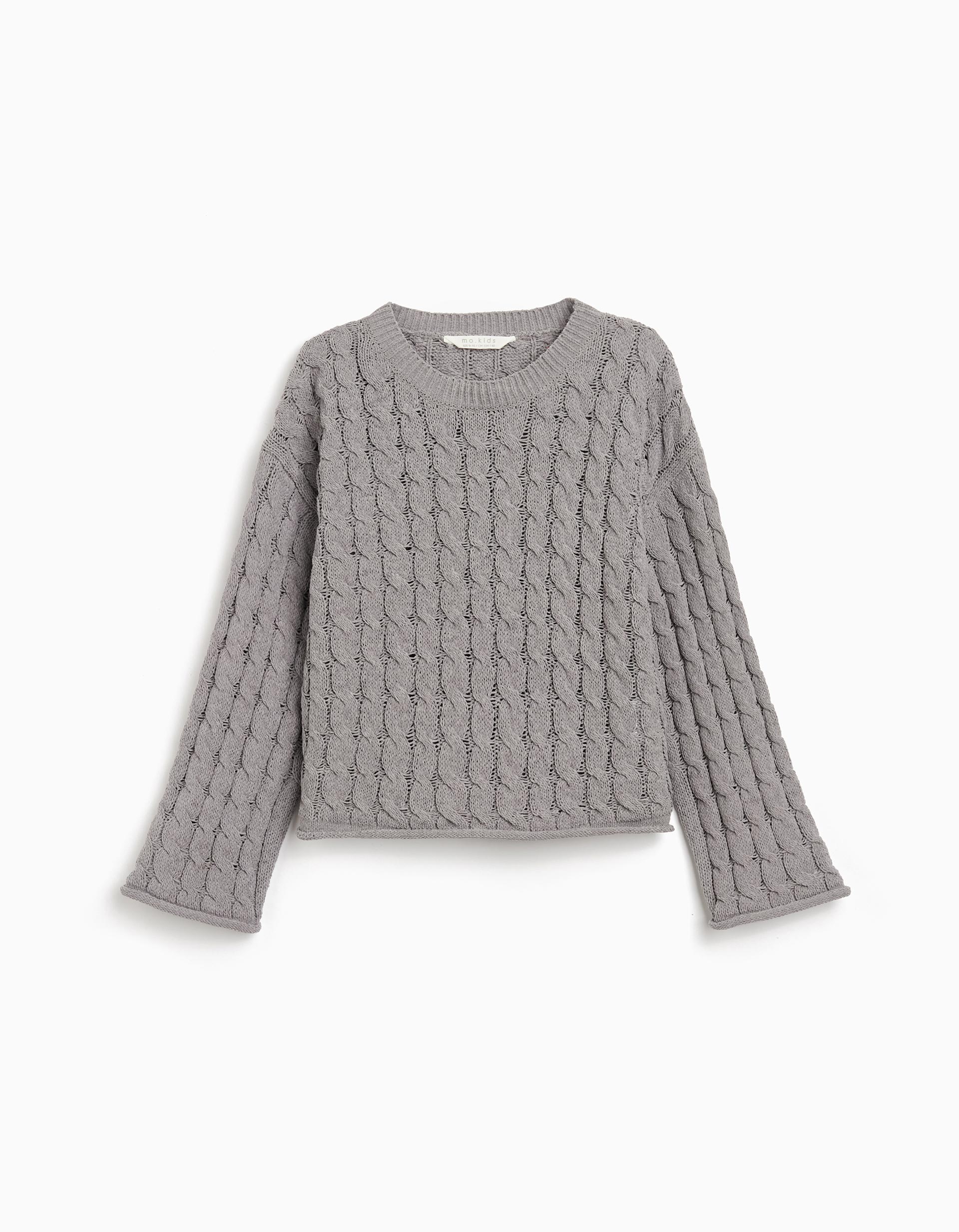 Camisola de Malha, Menina, Cinzento