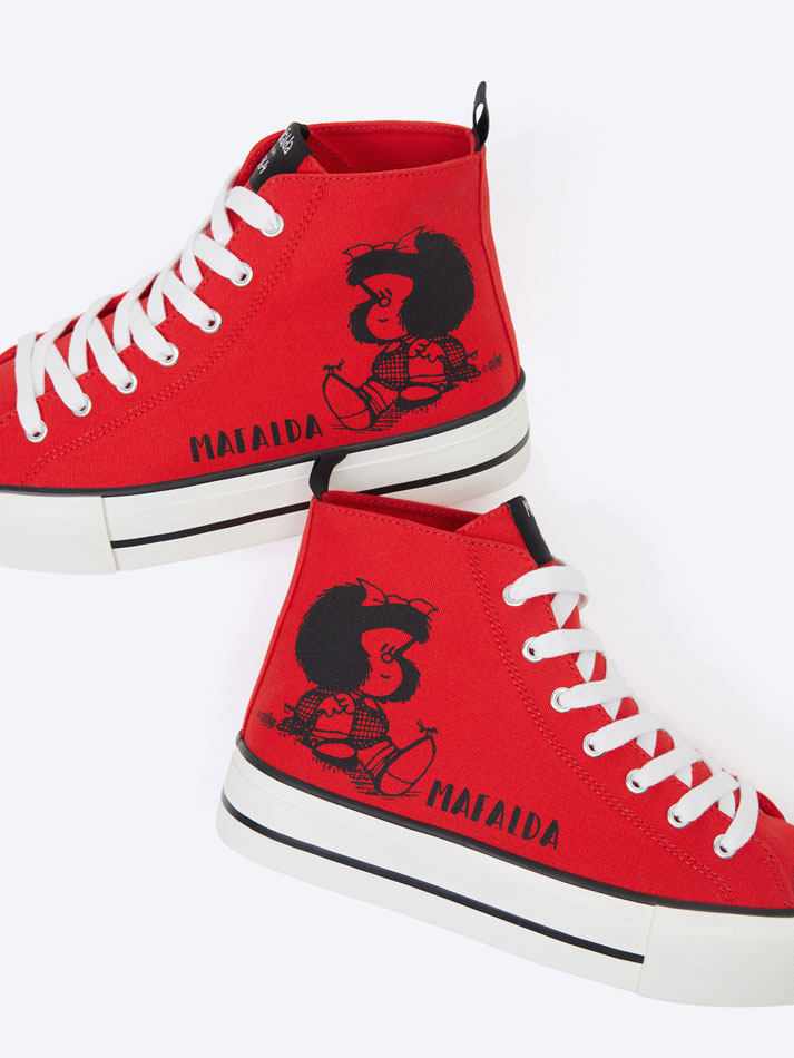 MAFALDA Tênis cano curto - Vermelho