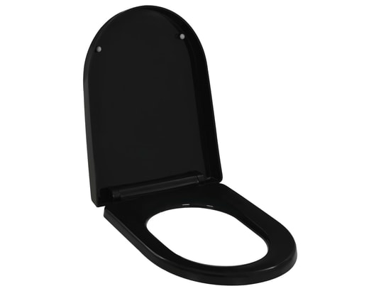 VIDAXL - Abattant wc à fermeture en douceur libération rapide noir