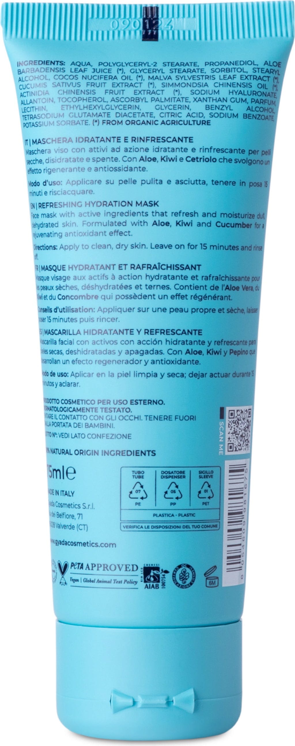 GYADA Cosmetics  Feuchtigkeitsspendende & regenerierende Gesichtsmaske, 75 ml