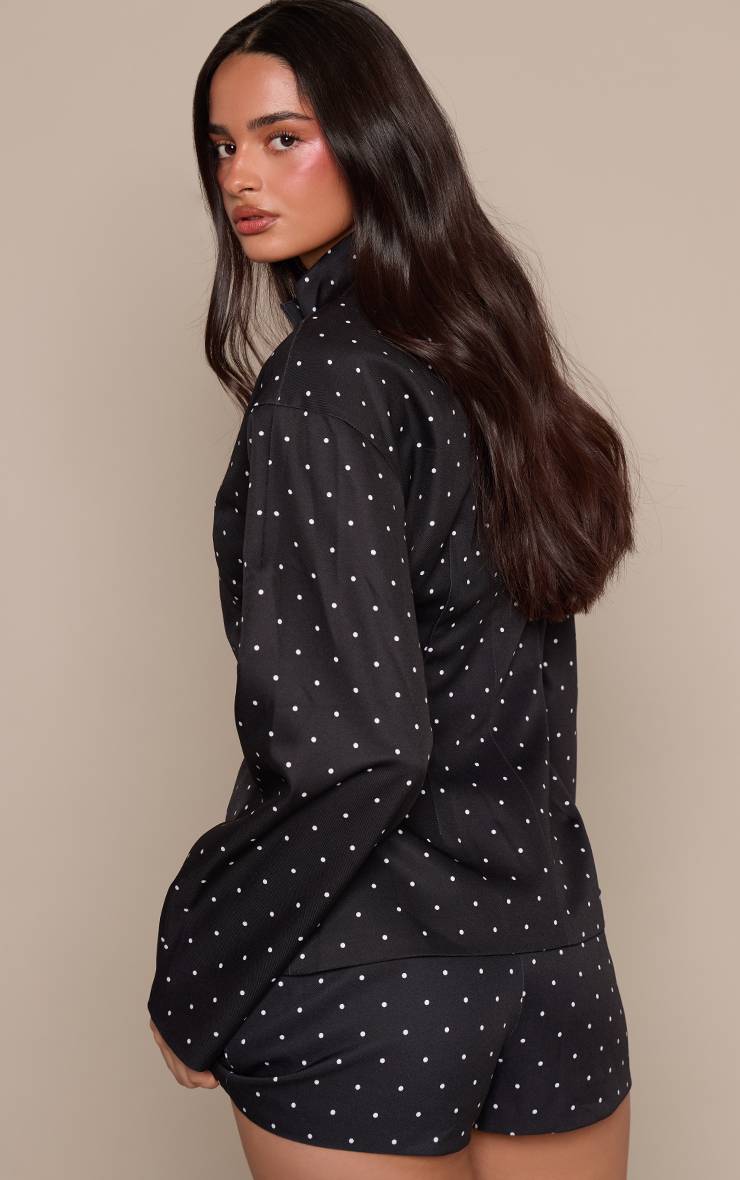 Noir Short À Pois