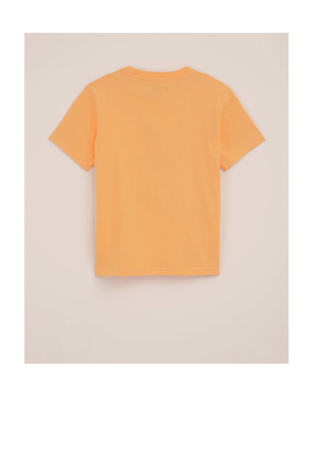 WE Fashion T-shirt met printopdruk abrikoos