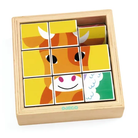 Djeco Holzpuzzle: Animoroll, 9 Teile